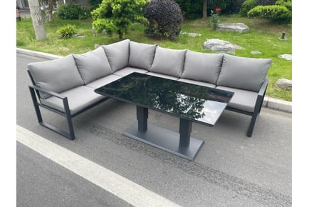 Aluminum 6-Seater Sofa Set Rising Table