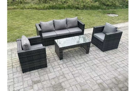 PE Rattan Sofa Set Chair Coffee Table