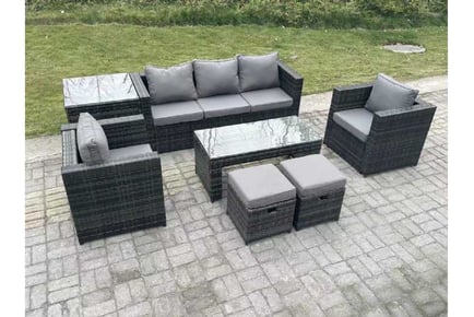 Rattan Sofa Set Chair Coffee Table Stool