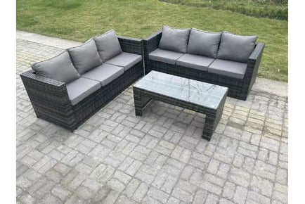 PE Rattan Garden Sofa Set Coffee Table