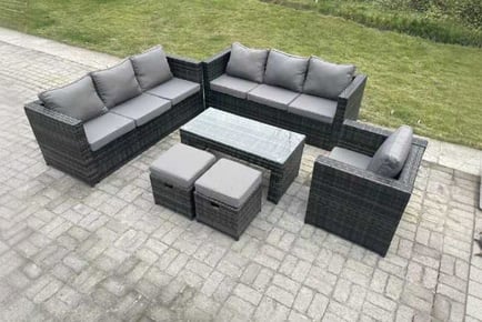 Rattan Sofa Set Stool Chair Coffee Table