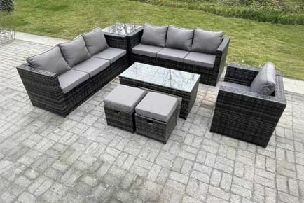 Rattan Sofa Set Stool Chair Coffee Table