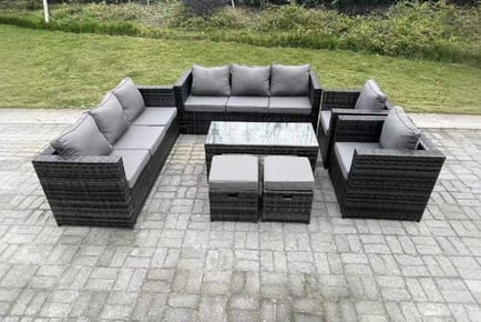 Rattan Sofa Set Chair Coffee Table Stool