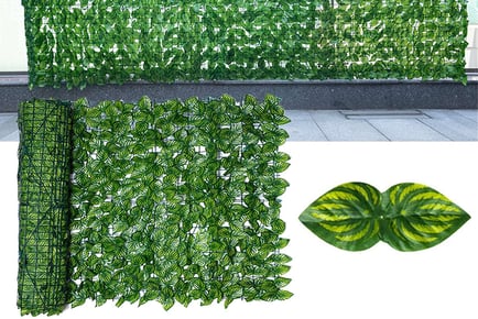 Artificial Ivy Hedge Privacy Screen x 3, 0.5m x 3m