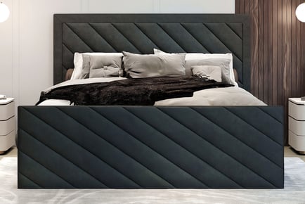 A Diagonal Liner Ottoman Storage Bed Frame, 6ft Super King