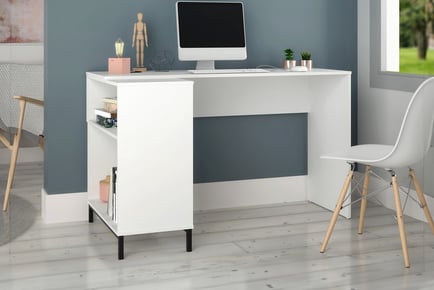 Vola White Corner Computer Desk