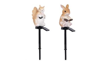 Rabbit & Squirrel Solar Stake Lights - 4 Designs & 3 Options