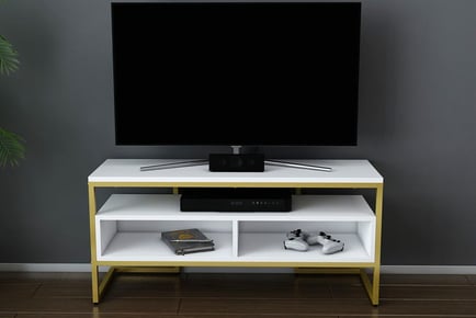 TV Unit with Open Shelf Storage - 6 Colours