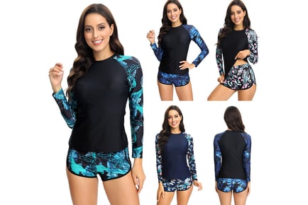 Women's Long Sleeve UV Swim Shirt - 5 Sizes & 4 Styles