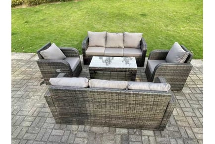 8-Seater Sofa Set Reclining Chair Table