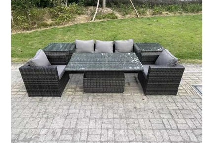 Rattan Sofa Set Rising Dining Table