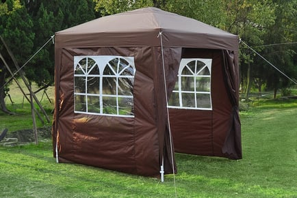 An outdoor garden gazebo tent, Coffee