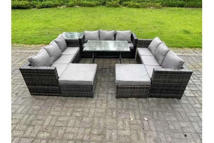 11-Seater PE Rattan Garden Dining Set