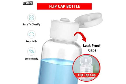 100ml Clear Travel Bottles With Flip Lid