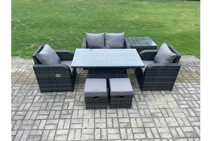 Reclining Garden Dining Set Rising Table