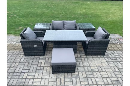 Reclining Garden Set Rising Dining Table