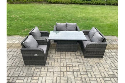 Reclining Garden Dining Set Rising Table