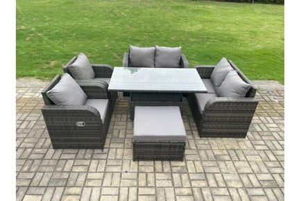 Reclining Garden Set Rising Dining Table