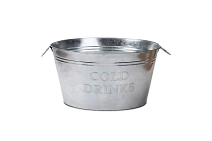 Galvanised Steel Drinks Cooler Ice Bucket With Handles!