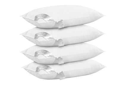 Luxury Goose Feather and Down Hotel Pillows - 2 Pack or 4 Pack!