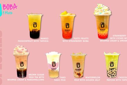 2 Bubble Teas - BOBA&More