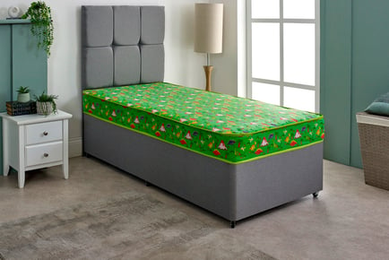 Kids' Dinosaur Print Deep Filled Spring Mattress - 4 Sizes