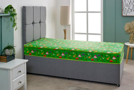 Kids' Dinosaur Print Deep Filled Spring Mattress - 4 Sizes