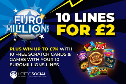 10 EuroMillions Lines & 10 Free Games