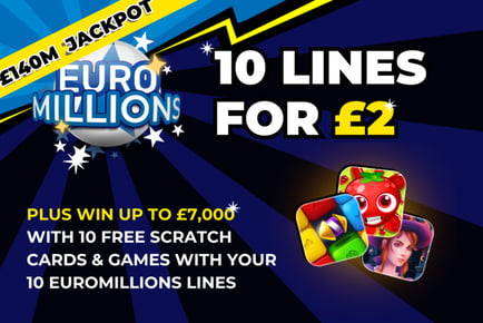 10 EuroMillions Lines & 10 Free Games