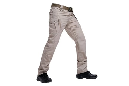 Men's Multi-Pocket Cargo Pants - 6 Sizes & 4 Colours