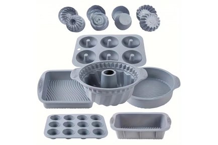 30-piece Nonstick Silicone Baking Set in 4 Colours