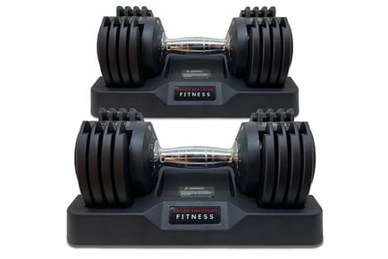 Adjustable Dumbbells, 25kg, Pair