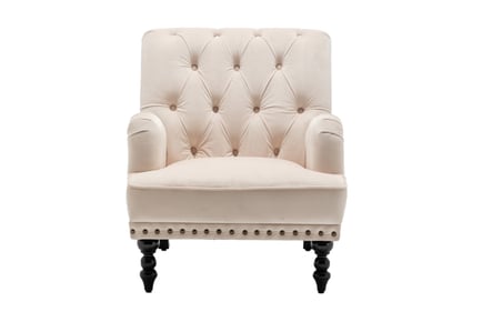 Darwin Tufted Accent Chair - Grey, Cream, Mustard or Blue!