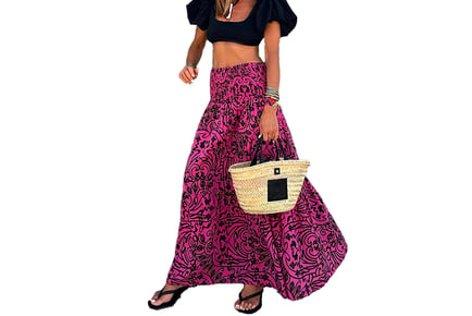 Women's Long Summer Floral Skirt in 3 Sizes and 2 Styles