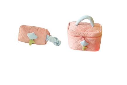 Plush Corduroy Makeup Bag in 3 Options and 4 Colours