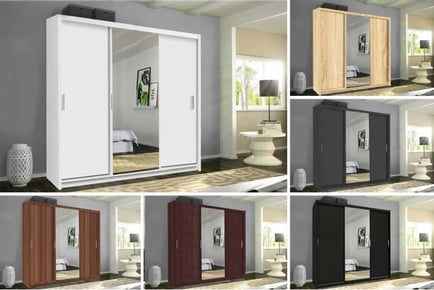 Tripple Sliding Door Wardrobe - 6 Colors