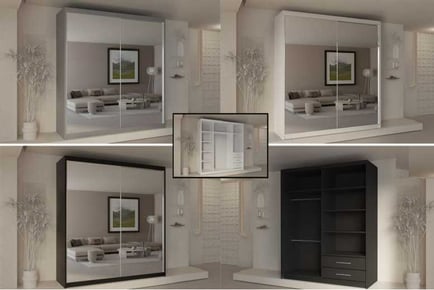 Wales Full Mirror Sliding Door Wardrobe Smart Storage Solutions Available in white,Black,Grey, Grey, 200cm
