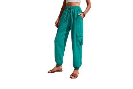 Women's Drawstring Pants with Pockets - 4 Sizes & 4 Colours