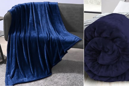Super Soft Faux Mink Throw Blanket in 2 Sizes and 6 Colours