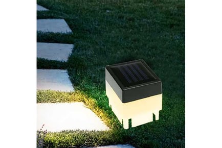 Solar Powered Garden Yard Post Cap Light