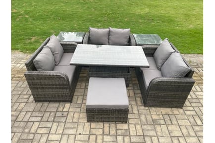 U Shape Garden Set Sofa & Rising Table