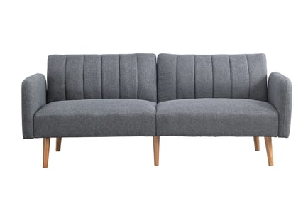 Grey 2-Seater 'Click Clack' Sofa Bed and Split Back