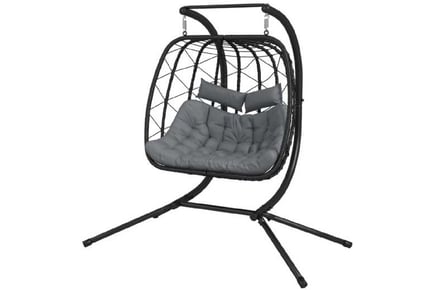 PE Rattan Double-seater Swing Chair