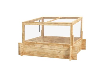 2-In-1 Wooden Greenhouse Planter Box