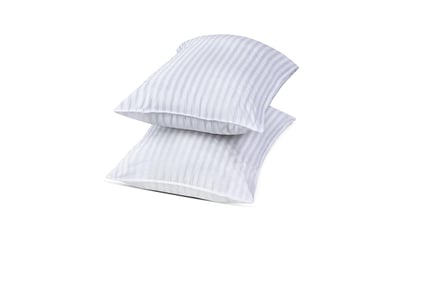 4 hotel stripe pillows