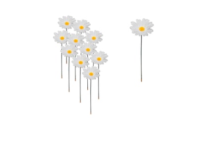 20 Pc Daisy Flower Stakes for Outdoor Garden Decoration