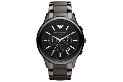 Emporio Armani AR1451 Men's Black Ceramica Chronograph Watch