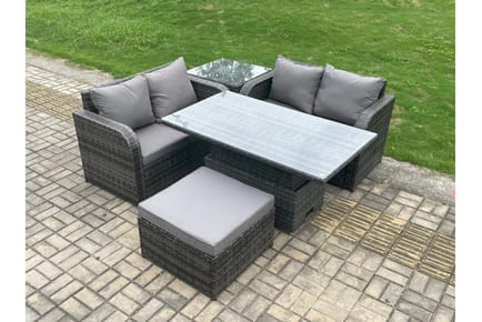 Rattan Garden Rising Dining Set Loveseat