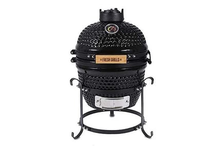 Mega Kamado BBQ Oven - 21-Inch Ceramic Grill for Outdoor Cooking