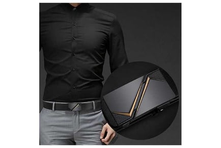 Buckle PU Leather Belt Men Waist Belt